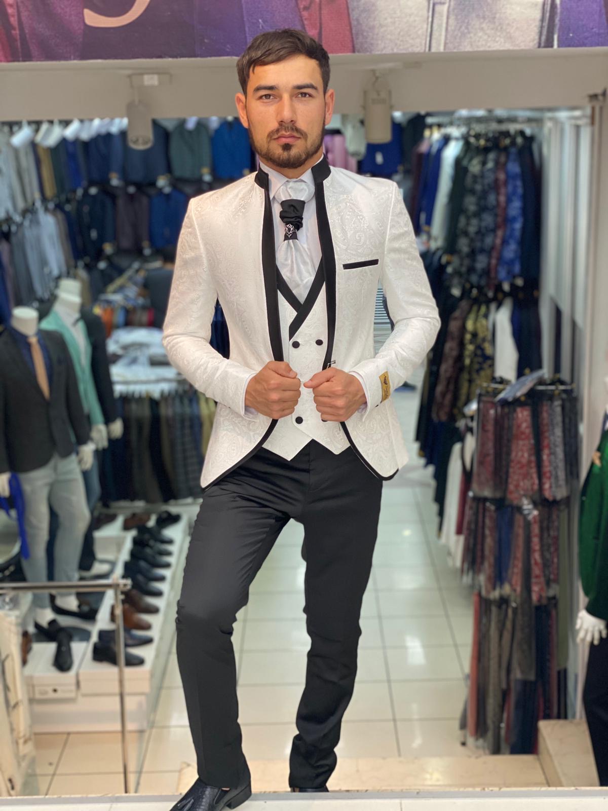 Three piece slim fit formal suits