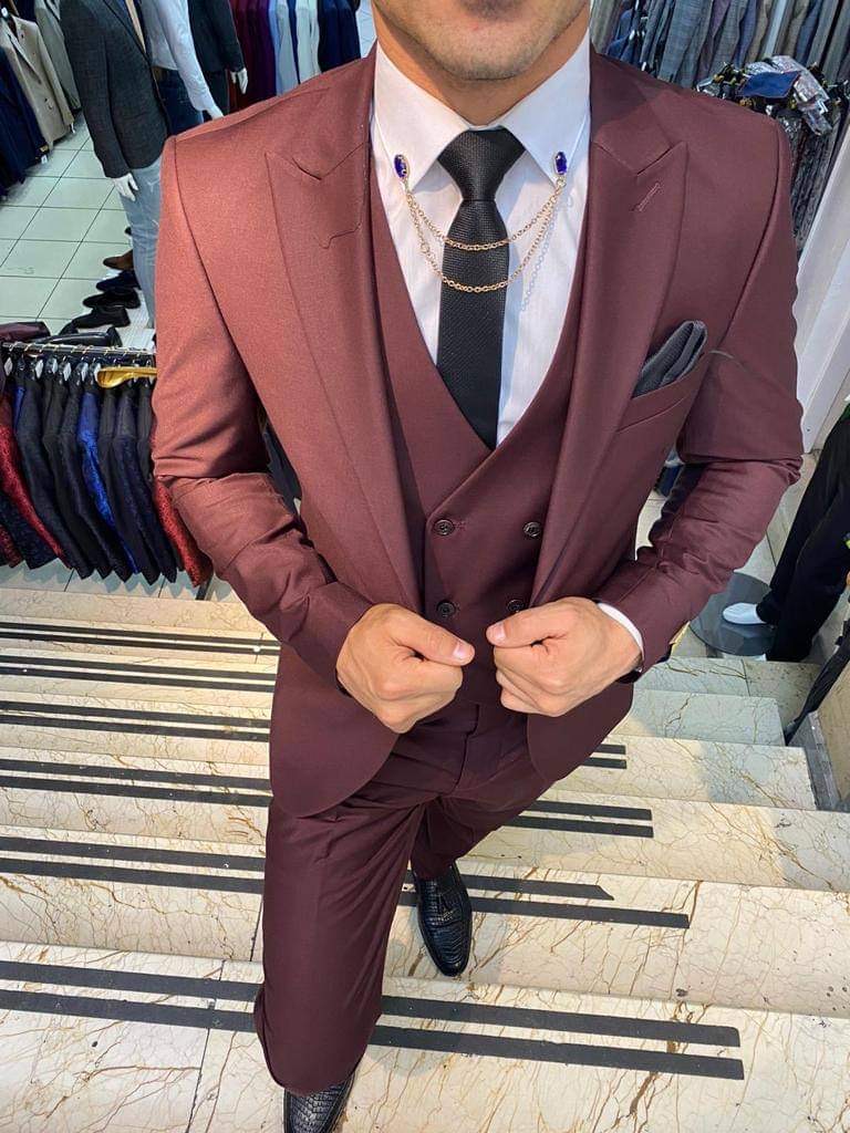 Three piece slim fit suits 