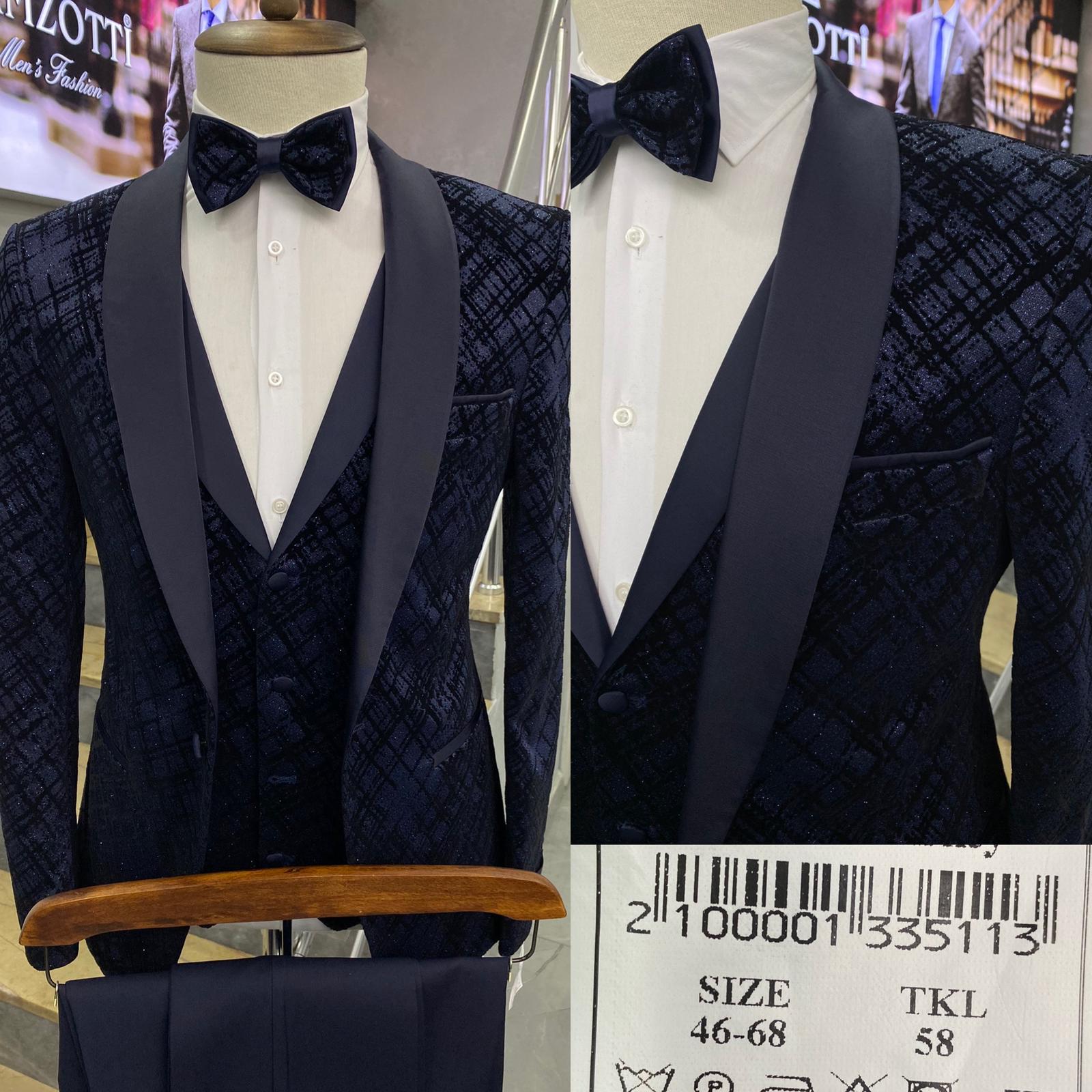 Three piece slim fit formal suits 